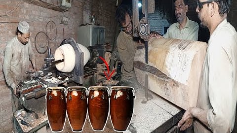 Top 3 Indian Musical Congo Set | Big Wooden Log Lathe Machine Work | Full Making Process