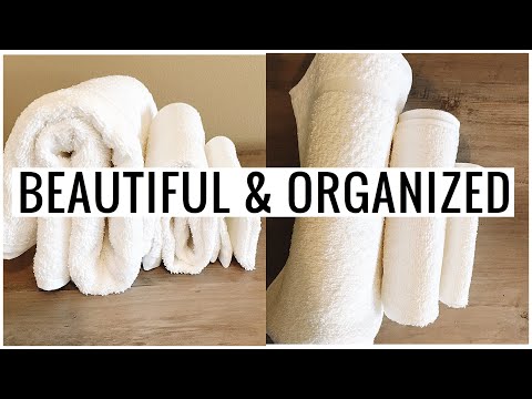 Marie Kondo KonMari Folding Bath Linens Towels!! (BEAUTIFUL & SPA LIKE) | Andrea Jean