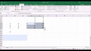 Comment faire une matrice sur Excel ?