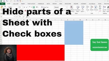 Hide parts of a Sheet with Check boxes in Excel