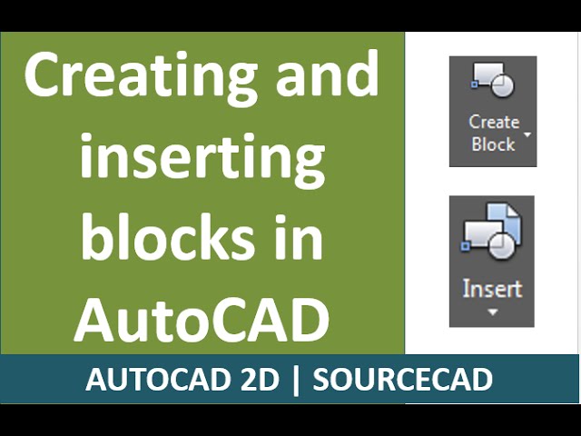 How to insert a cad block into AutoCAD - YouTube