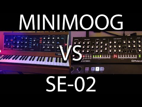 Do they sound the same??! - MiniMoog Model D - VS - Roland SE-02