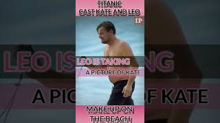 Leonardo Di Caprio And Kate Winslet Makeup On The Beachshortsleonardodicaprio 
