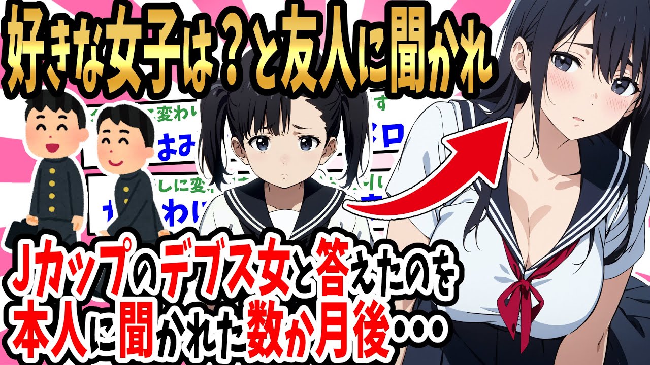 【2ch馴れ初め】友人「クラスで１番好きな女は？」と聞かれ１番デブスでJカップの女とウソで答えたのを本人に聞かれた数か月後…【ゆっくり】