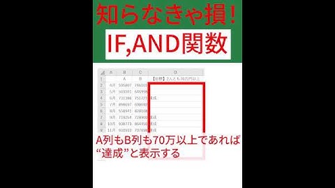 【Excel】15  IF関数とAND関数を使って、複数の条件を全て満たすかによって処理を分岐する方法 #Shorts