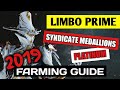 Warframe Economy LIMBO Platinum Earning Syndicate Medallion & Cache Farming Guide Strategy 2019