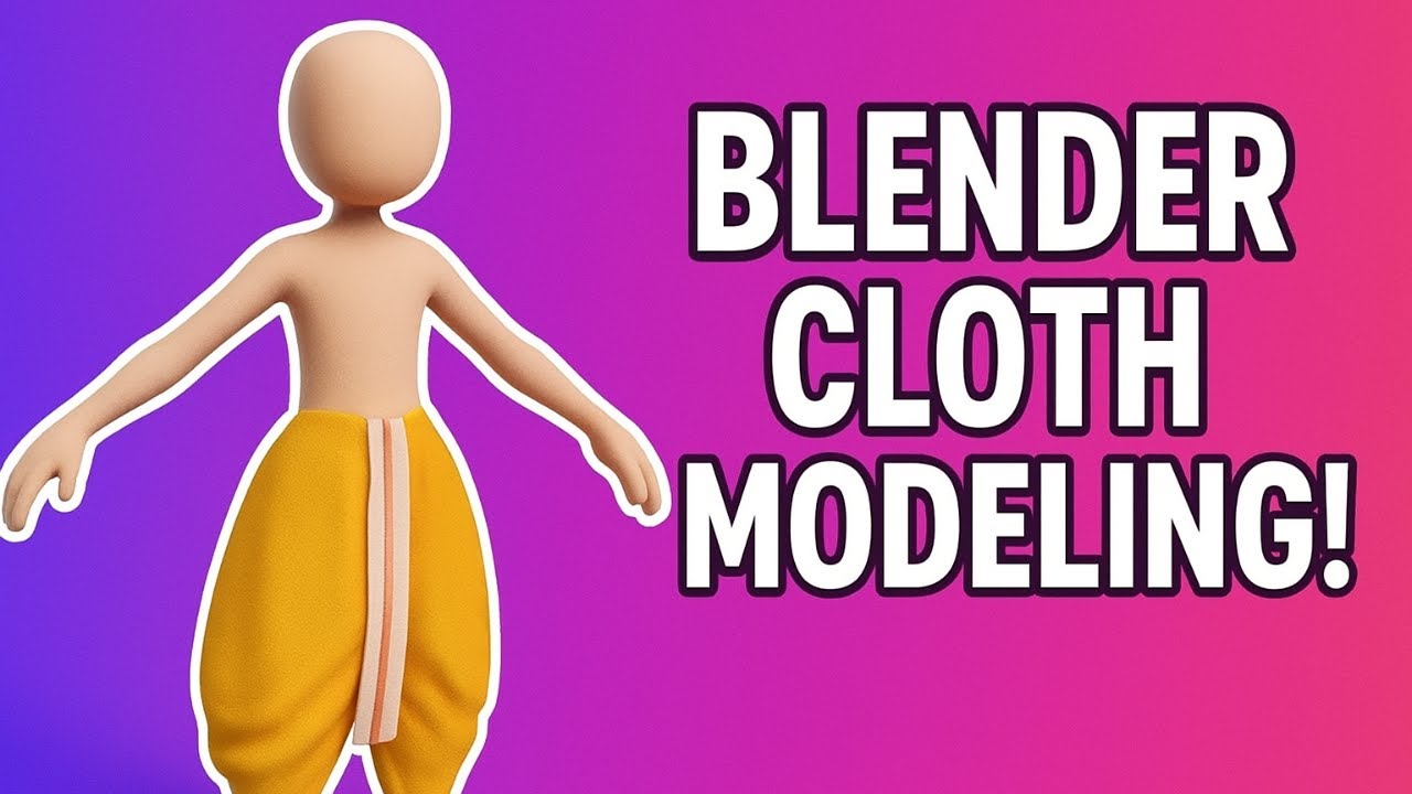 How to Model dhoti in Blender | Easy 3D Outfit Tutorial