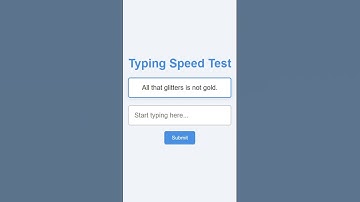Typing speed test app using html css bootstrap and javascript #viralnow #shorts #freesourcecode