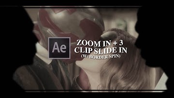 zoom out + 3 clip slide in (w/ border spin) | after effects tutorial