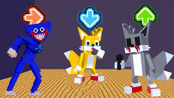 FNF Character Test | Gameplay VS Minecraft Animation | VS Huggy Wuggy, Tails