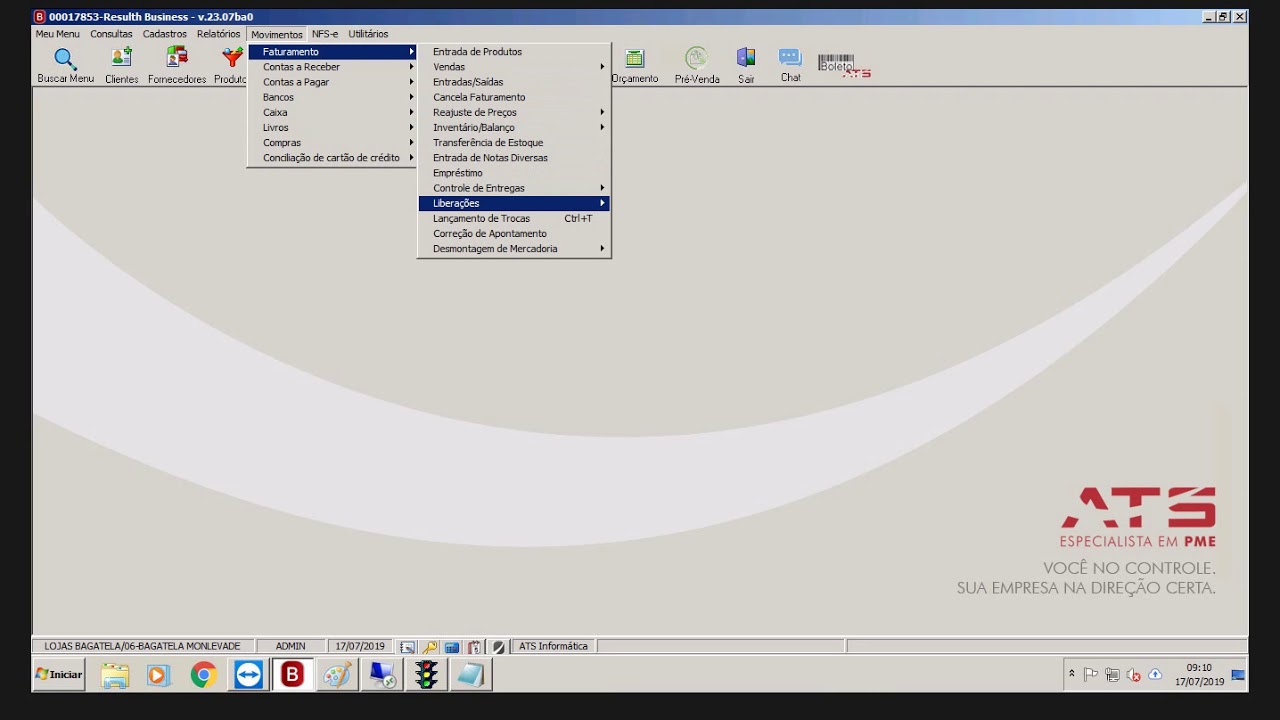 Nova Rotina de troca (Resulth Business)