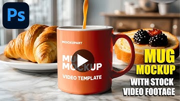 How to Make a Coffee Mug Mockup Using Stock Video in Photoshop | Easy Tutorial