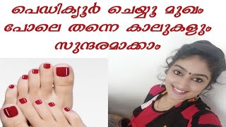 How To Do Pedicure At Home പഡകയർ എങങന ചയയ. മഖ പല തനന സനദരമകക കലകള