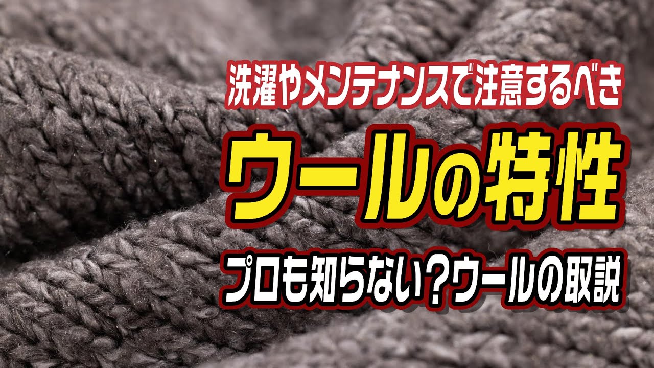 洗濯やメンテナンスで注意するべきウールの特性 プロも知らない?ウールの取説 YouTube