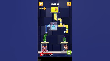 Huggy Wuggy Water Pipe Puzzle - Level 32 Walkthrough - Poppy Playtime | Short Gameplay Video