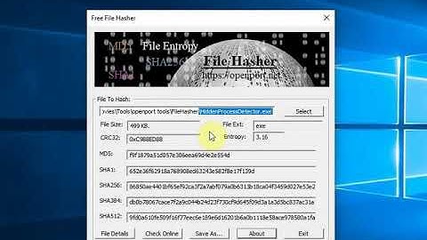 File Hasher Tool for Windows