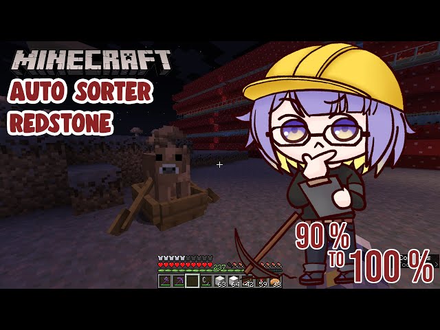 【Minecraft】Auto Sorter Redstone! ALMOST FINISH?!【holoID】のサムネイル