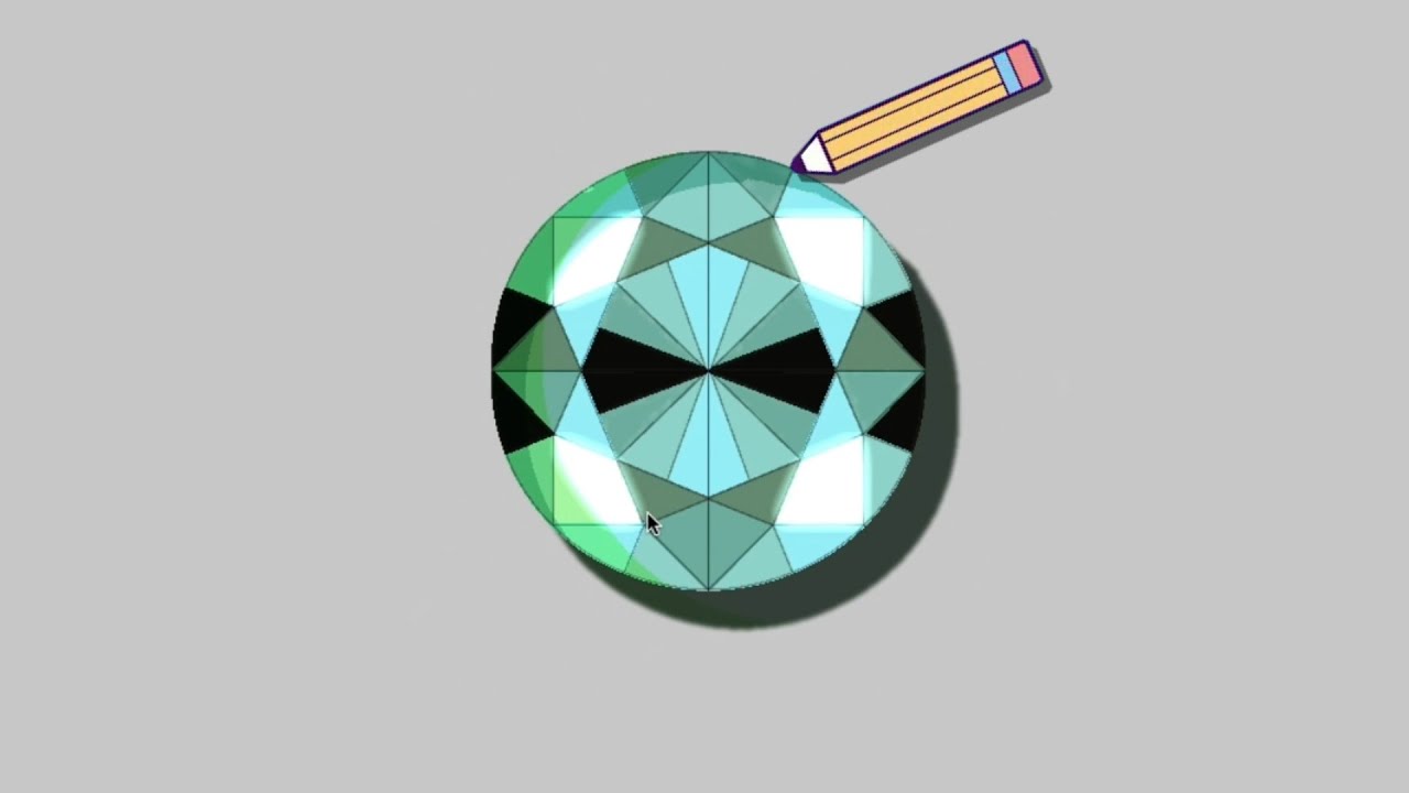 Oil pencil for jewelry design (blender)