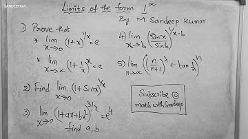 Limits of the Indeterminate Form 1 power ∞ | LIMITS| Limits& Continuity Class11|JEE MAINS ADVANCED