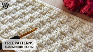 SUPER EASY Crochet Pattern for Beginners! ⭐ Beautiful Crochet Stitch for Blankets, Bags & Sweaters