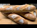 Sans Pétrissage‼️Préparez le soir...et dégustez chaud le matin! Baguette 💯croustillante