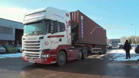 Load up to four vehicles in to a high cube shipping container using the R-RAK racking system
