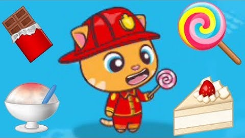 Talking Tom Candy Run Fireman Ginger vs Roy Raccoon Gameplay Android ios