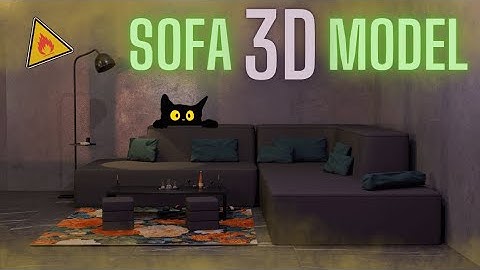 Black L sofa set 3d model       #blender  #model #3d #3danimation  #sofa