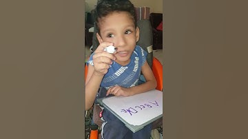 Kids learning to write 👨‍🎓 Ibrahim super Kid 👨‍🦽  😂 #shorts