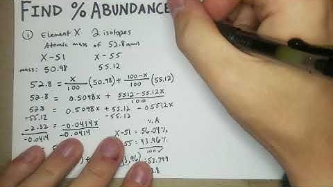 How to Find Percent Abundance of Each Isotope (General Chemistry I)