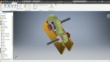 Gear Train Design using Autodesk Inventor - Project assignment for Skyfi Labs online course