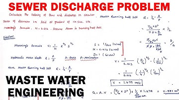 Quantity of sewage in combined sewer Problem | numerical in waste water engineering | sewer problem