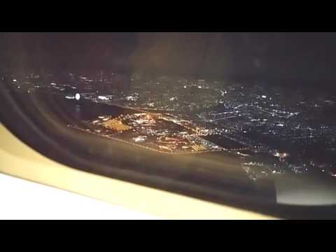 飛行機の窓からの東京ディズニーリゾート夜景 Youtube