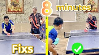 How to fix Forehand Push technical errors very quickly in 8 minutes