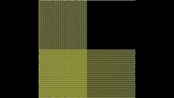 Hitomezashi Stitch Pattern, 90 Degrees, Yellow on Black Stitching #animation #geometricpatterns #art