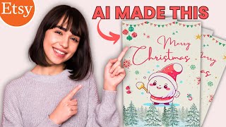 Make Money Selling Printable Christmas Cards On Etsy Using Ai #ai #christmas #makemoneyonline