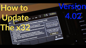 How to update the Behringer x32 (4.02 Update)