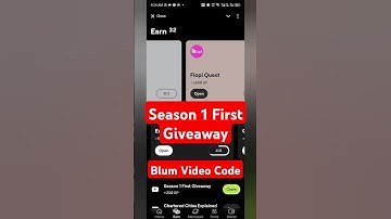 Season 1 First Giveaway | Blum Video Code