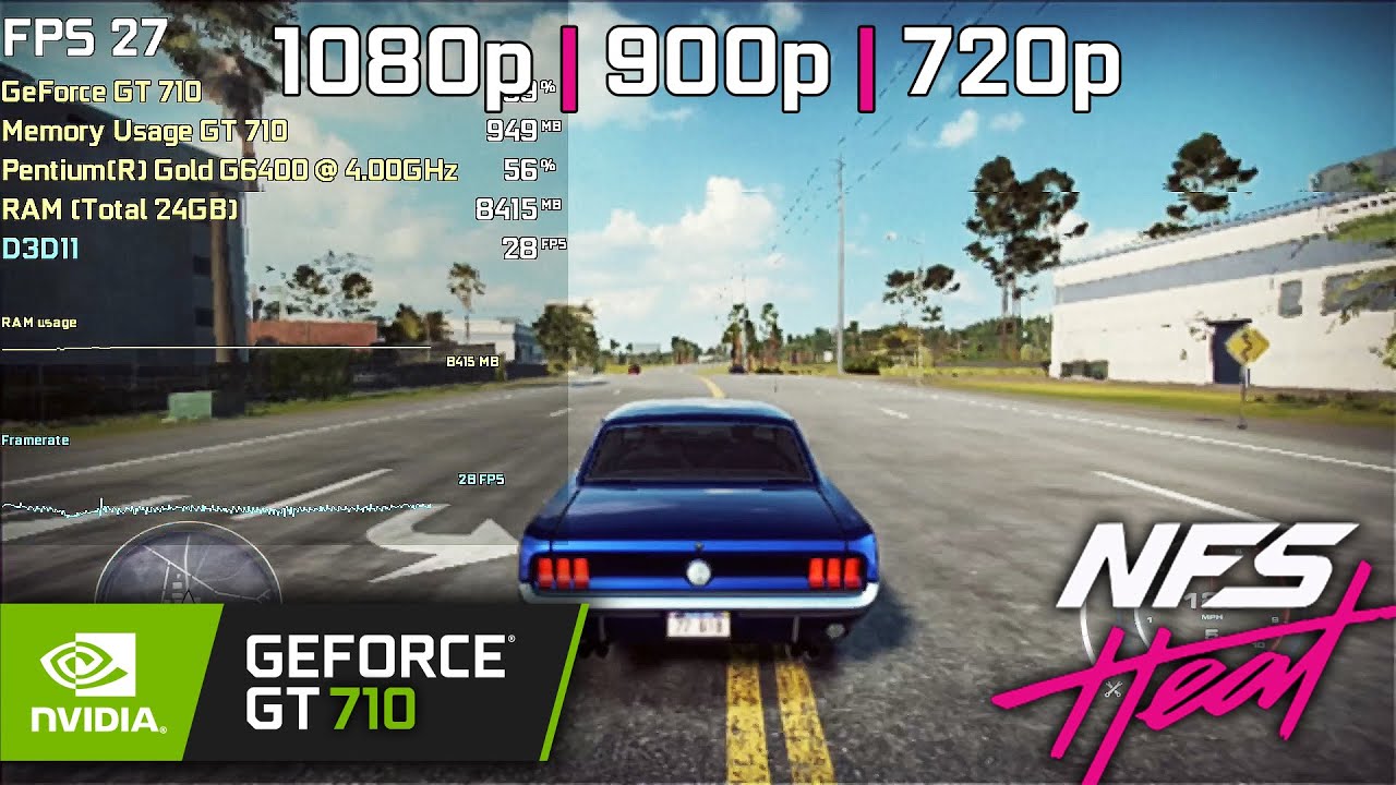 Need For Speed Heat - GeForce GT 710 - 1080p | 900p | 720p | and lower