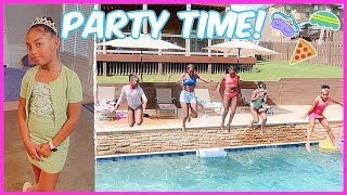 MY 11TH BIRTHDAY POOL PARTY SLEEPOVER! | YOSHIDOLL