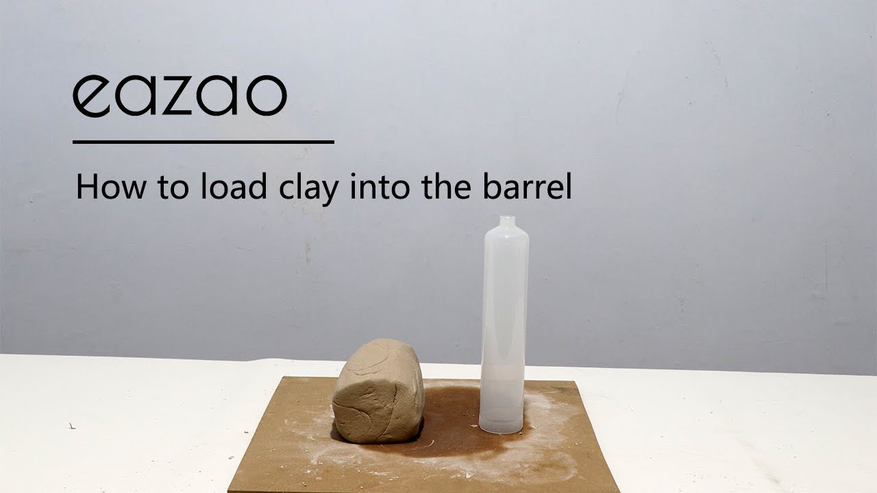 3D Printer Tutorial | How to load clay into the barrel - YouTube