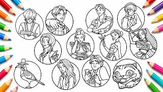 KPop Demon Hunters Coloring Pages Mix / All Huntrix Transformations | Coloring Wonderland