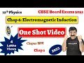One shot video of 12th Physics NCERT Chapter 6 Electromagnetic Induction for CBSE Board Exams 2021