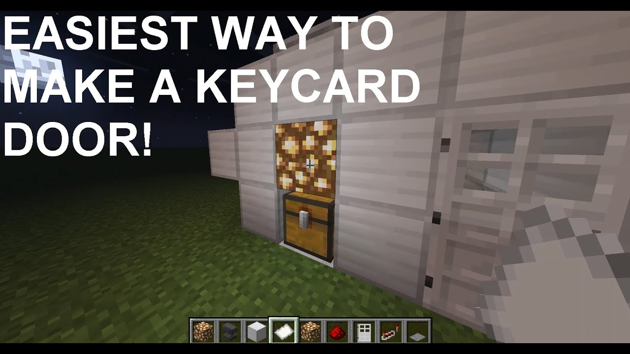 How to make the smallest and easiest Keycard door in Minecraft! YouTube