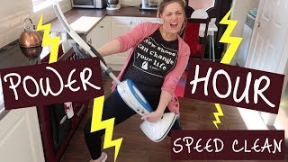 POWER HOUR SPEED CLEAN | CLEANING TIPS AND HACKS | CLEAN MY KITCHEN WITH ME | CLEANING MOTIVATION