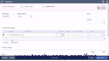 QuickBooks Online Plus 2015 Tutorial Creating an Expense Intuit Training