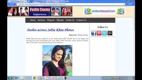 Advance HTML 5 and Css 3 website layout in urdu/hindi part 6/8