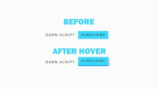 How to make 3D Button Effect with HTML CSS  | Dawnscript Tutorial