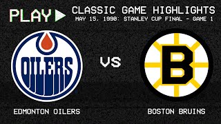 Edmonton oilers vs. boston bruins - may 15, 1990 stanley cup finals:
game 1 | nhl classics