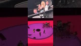 Bono (U2) sings “Can’t Get You Out Of My Head” to Kylie last night in Vegas.